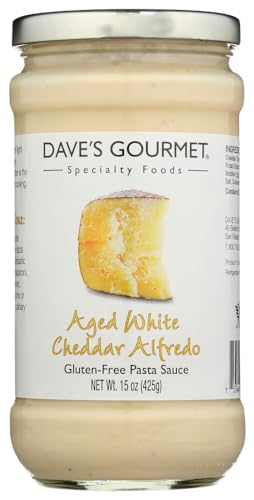 DAVES GOURMET Aged White Cheddar Alfredo Sauce, 15 OZ