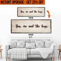 Upgrade Your 'You Me And The Boys' (Style 2) Canvas To 20x60 Inches