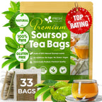 40 Premium Soursop Graviola Leaf Tea Bags, 100% Natural and Pure from Soursop Leaves, Handmade, Made With Natural Materials-Corn Fiber Tea Bag, Sugar/Caffeine/Gluten Free, Hoja Guanabana Tea