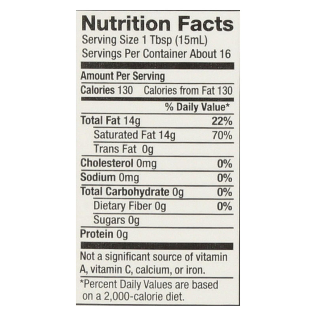 Nutiva Organic Liquid Coconut Oil (8oz, Case of 6) - Non-GMO, Kosher Cooking & Salad Oil
