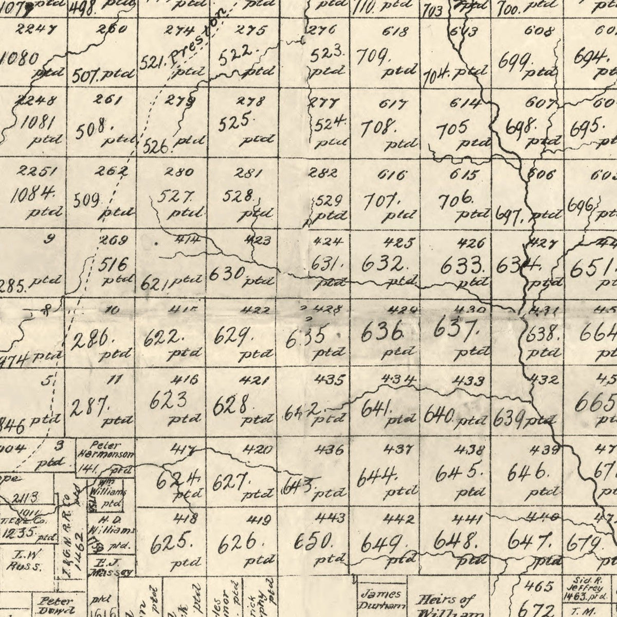 Vintage Map of Young County, Texas 1898