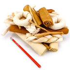 ValueBull USA Beef Rawhide, Varied Mix of Fun Shapes for Dogs, 2 Pound