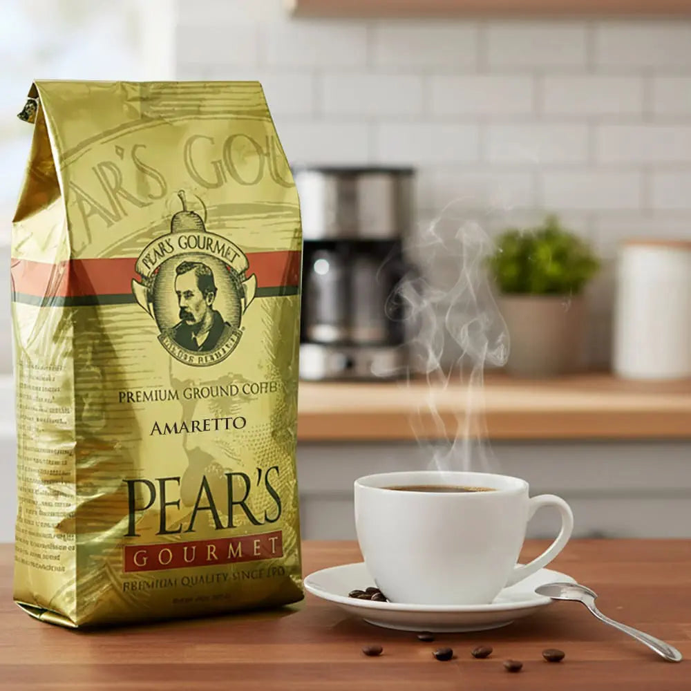 Pear's Amaretto Ground Coffee | Pack of 2 | 24 oz | Brenmar
