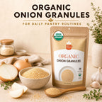 Organic Onion Granules – For Marinades, Rubs & Slow Cooking