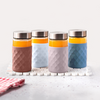 Diamond Lattice Silicone Bottle Sleeves Set, for 10oz & 16oz Bottles