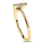 10K Yellow Gold Diamond Accent Initial “A-Z” Ring