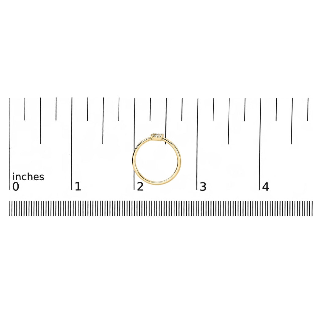 10K Yellow Gold Diamond Accent Initial “A-Z” Ring