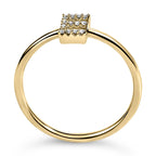 10K Yellow Gold Diamond Accent Initial “A-Z” Ring