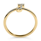 10K Yellow Gold Diamond Accent Initial “A-Z” Ring