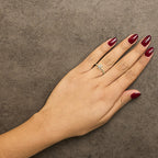 10K Yellow Gold Diamond Accent Initial “A-Z” Ring