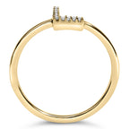 10K Yellow Gold Diamond Accent Initial “A-Z” Ring