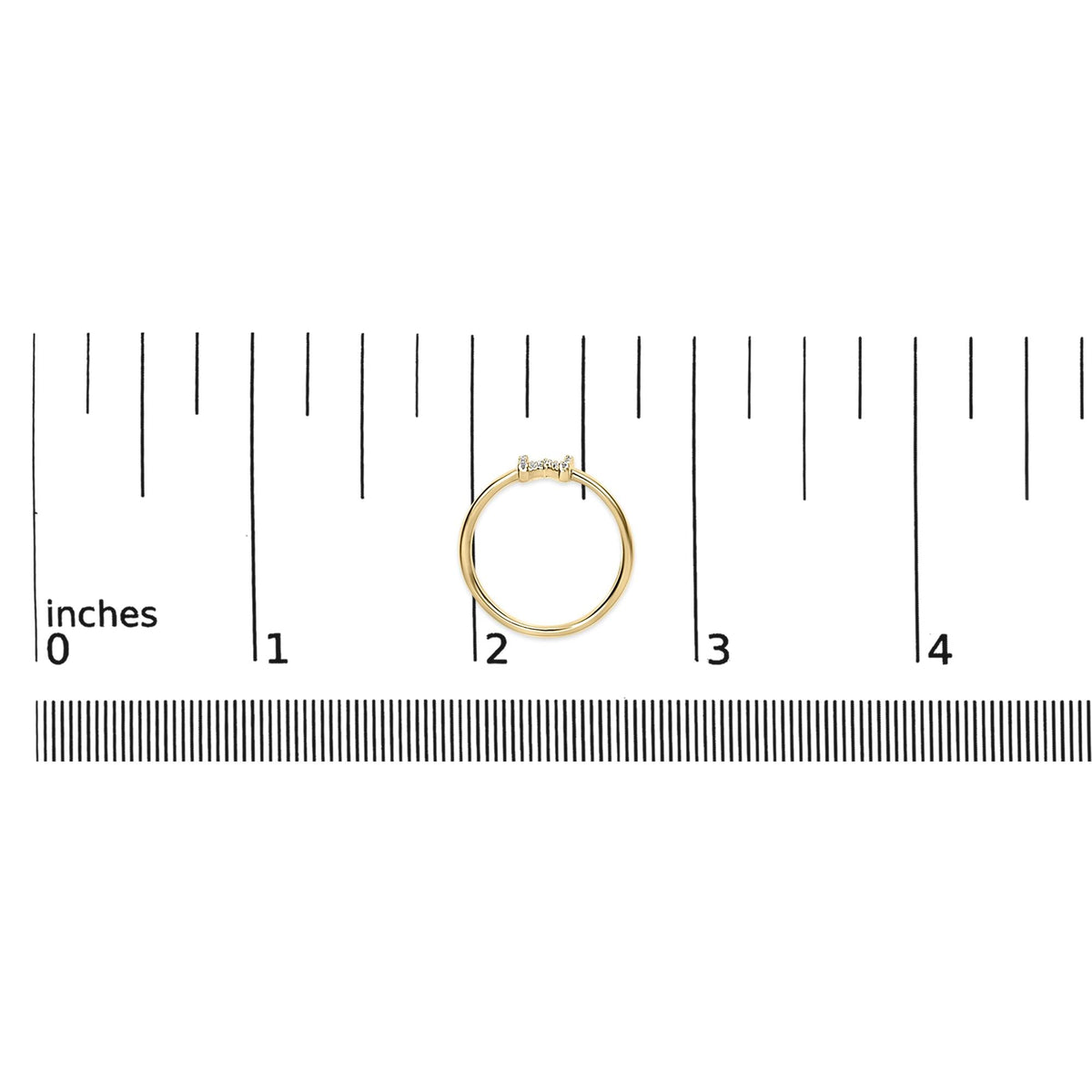 10K Yellow Gold Diamond Accent Initial “A-Z” Ring