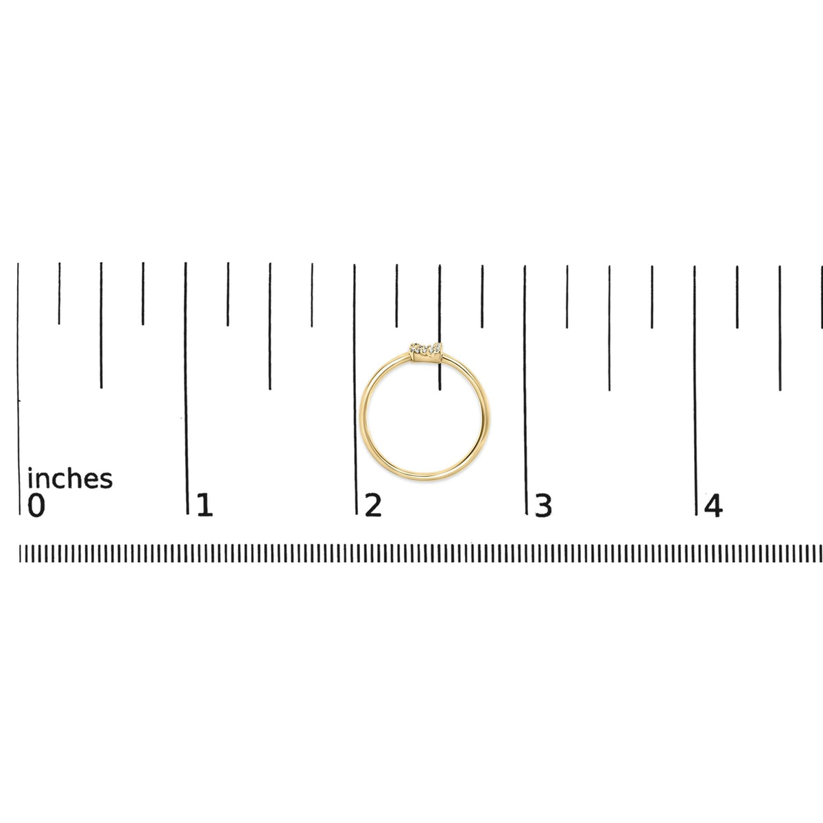 10K Yellow Gold Diamond Accent Initial “A-Z” Ring