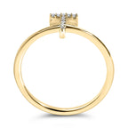 10K Yellow Gold Diamond Accent Initial “A-Z” Ring