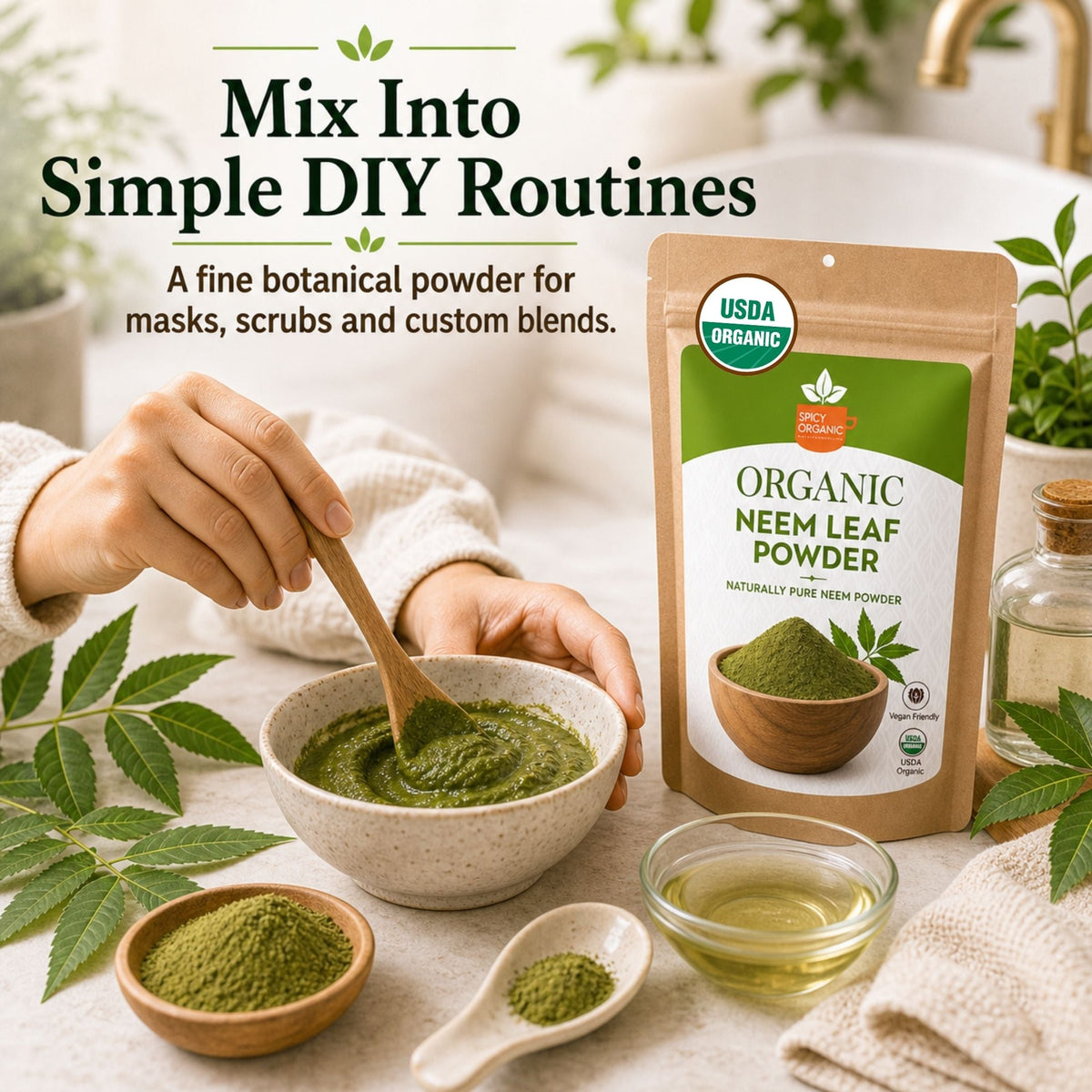 Organic Neem Powder – For Herbal Tea & DIY Skincare