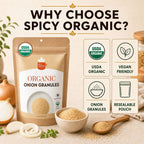 Organic Onion Granules – For Marinades, Rubs & Slow Cooking