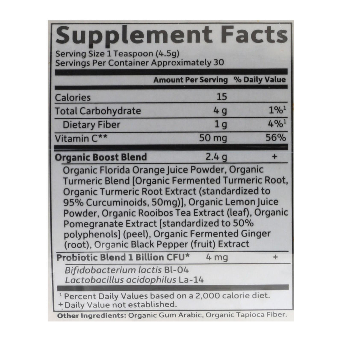 Garden of Life Organics Fermented Organic Turmeric Boost, 4.76 Ounce