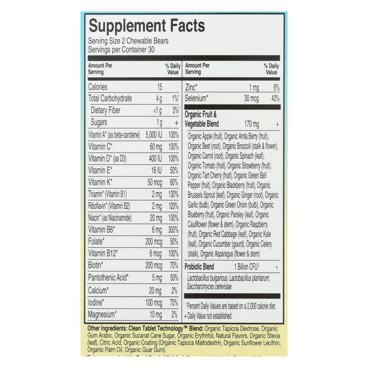 Garden of Life Vitamin Code Kids Multivitamin, 60 Chewable Bears