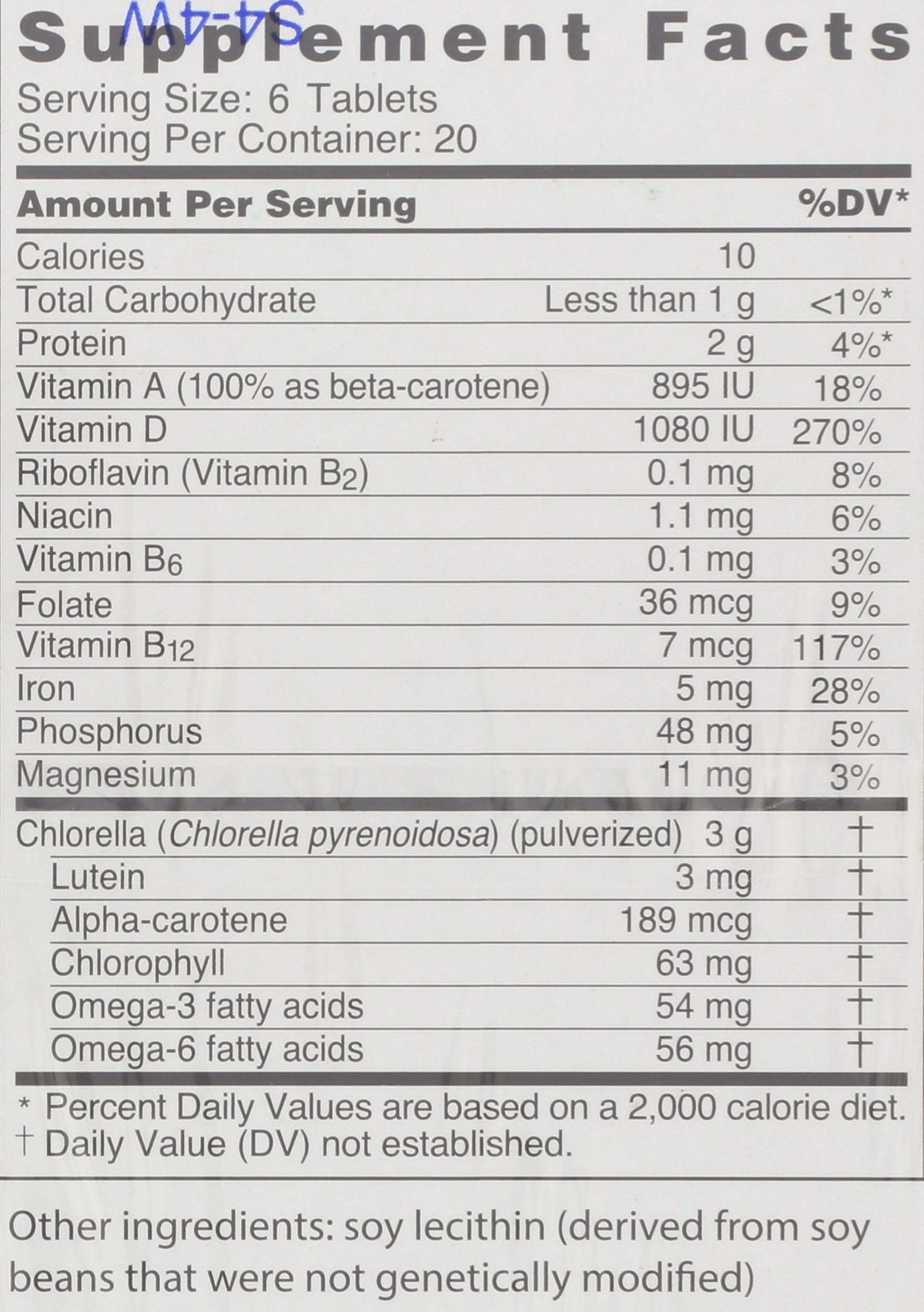 Sun Chlorella 500 Mg Tablets, 120 Count