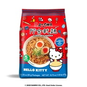 A-Sha Hello Kitty Mandarin Noodles with Soy Sauce, Case of 6, 16.75 Ounce Packs