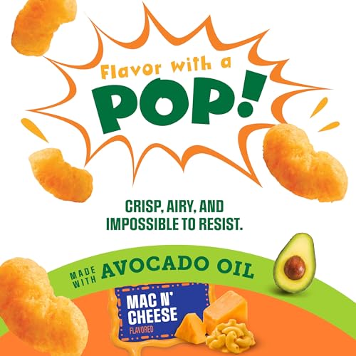 Sensible Portions Mac and Cheese Veggie Puffs, Case of 6, 3.75 Ounce Bags
