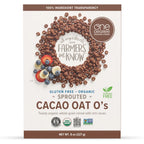One Degree Organic Foods Sprouted Organic Cacao Gluten Free Oats, Case of 6, 8 Ounce
