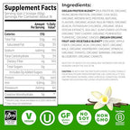 Orgain Vanilla Creatine Protein Powder, 28.2 oz Container