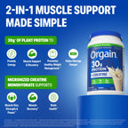 Orgain Vanilla Creatine Protein Powder, 28.2 oz Container