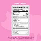 Serenity Kids Stage 2 Baby Food Pouch Free Range Pork and Apple with Organic Carrots and Sage, Case of 6, 3.5 Ounce