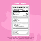 Serenity Kids Stage 2 Baby Food Pouch Free Range Pork and Apple with Organic Carrots and Sage, Case of 6, 3.5 Ounce