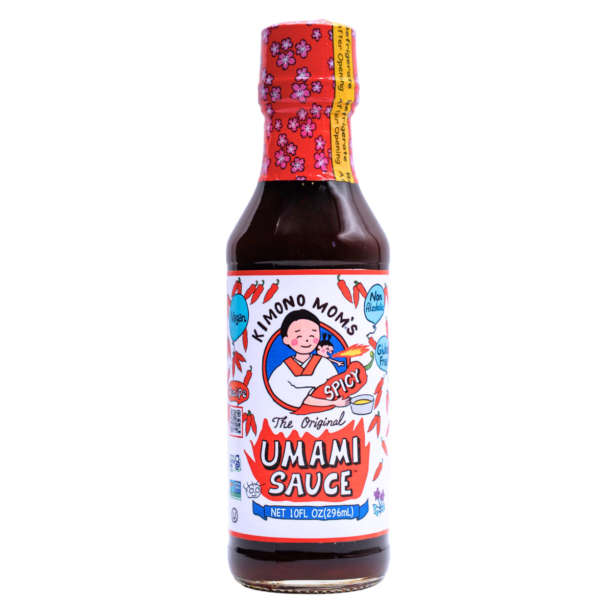 Kimono Mom's Spicy Umami Sauce, Case of 6, 10 Fluid Ounce
