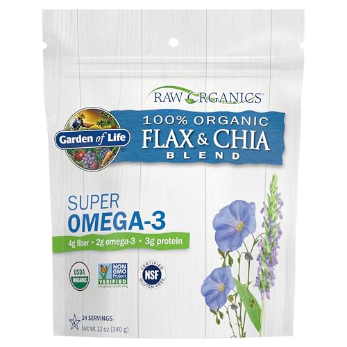 Garden of Life Raw Organics Flax and Chia Blend, 12 Ounce