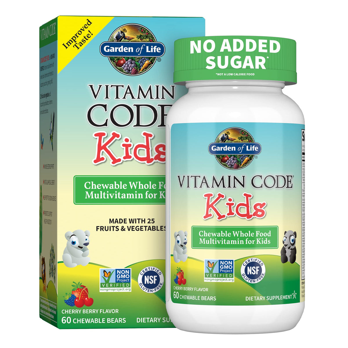 Garden of Life Vitamin Code Kids Multivitamin, 60 Chewable Bears