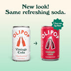 Olipop Vintage Cola Soda, Case of 4, 6 Pack, 7.5 fl oz Cans