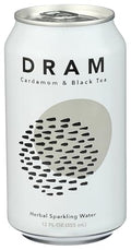 Dram Sparkling Water Cardamom And Black Tea, Case of 24, 12 Fluid Ounce Cans
