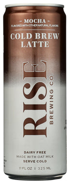 Rise Brewing Co. Mocha Cold Brew Latte, Case of 12, 11 Fluid Ounce Cans