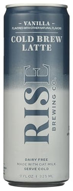 Rise Brewing Co. Vanilla Cold Brew Latte, Case of 12, 11 Fluid Ounce Cans