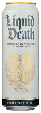 Liquid Death Still Mountain Water, Case of 12, 19.2 Fluid Ounce Cans