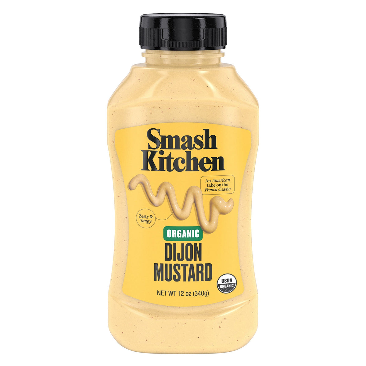 Smash Kitchen Organic Dijon Mustard, Case of 12, 12 oz Bottles