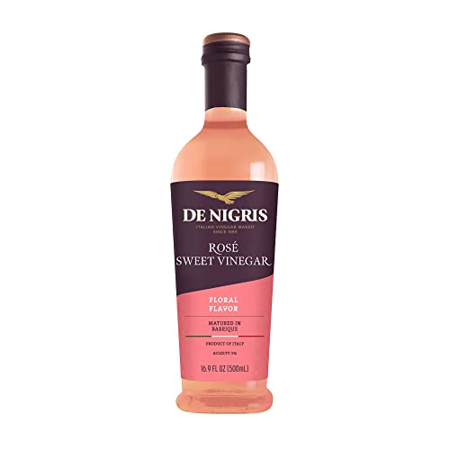 De Nigris Sweet Rose Wine Vinegar, Case of 6, 16.9 Fluid Ounce