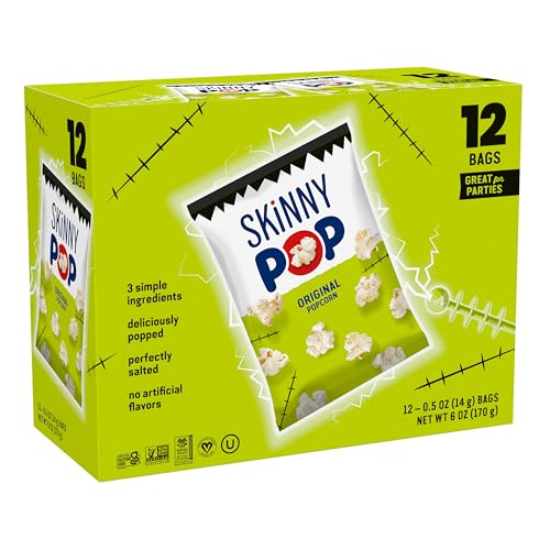 SkinnyPop Original Halloween Popcorn, Case of 3, 6 Ounce Bags