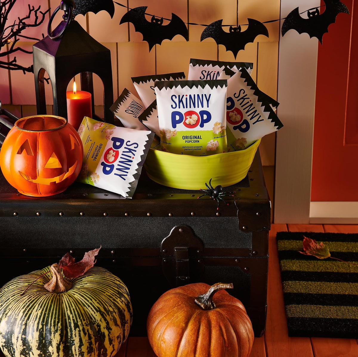 SkinnyPop Original Halloween Popcorn, Case of 3, 6 Ounce Bags