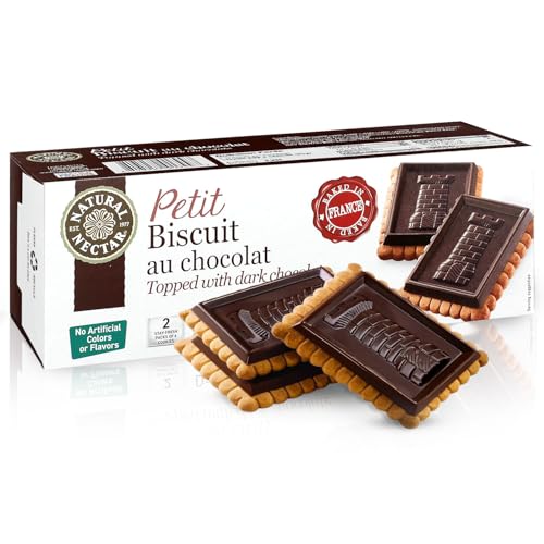 Natural Nectar Dark Chocolate Biscuits, Case of 12, 5.29 Ounce Packages
