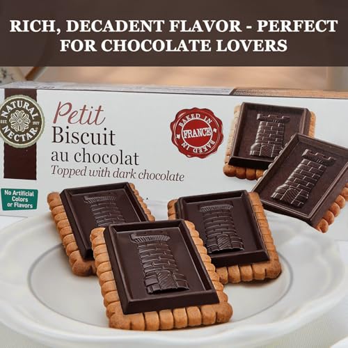 Natural Nectar Dark Chocolate Biscuits, Case of 12, 5.29 Ounce Packages