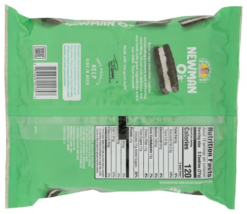 Newman's Own Mint Chocolate Sandwich Cookies, Case of 8, 13 Ounce