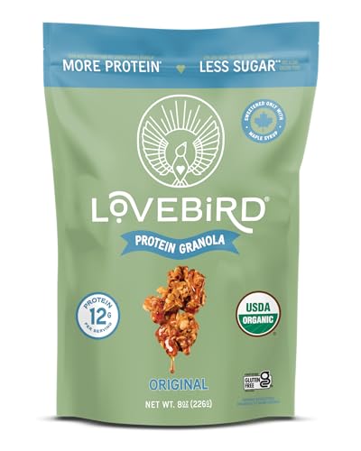 Lovebird Organic Protein Original Granola, Case of 6, 8 Ounce