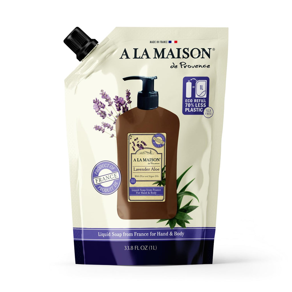 A La Maison Lavender Aloe Liquid Soap Refill, 33.8 Fluid Ounces