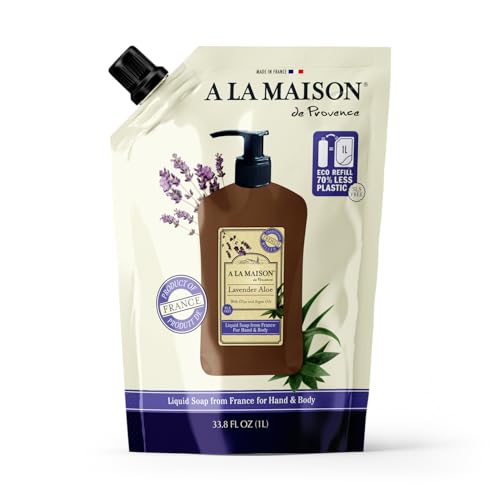 A La Maison Lavender Aloe Liquid Soap Refill, 33.8 Fluid Ounces