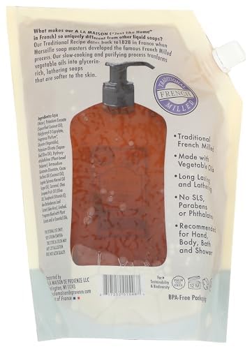 A La Maison Lavender Aloe Liquid Soap Refill, 33.8 Fluid Ounces