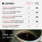 Cambio Roasters Organic Donut Blend Coffee, Case of 6, 10 Count
